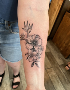 2 flowers tattoo