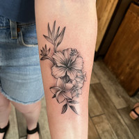 2 flowers tattoo
