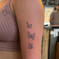 3 butterflys tattoo