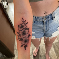 3 flowers tattoo