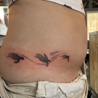 3 sea turtles tattoo