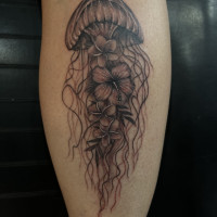 arm jelly fish tattoo