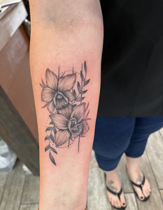 forearm flower tattoo