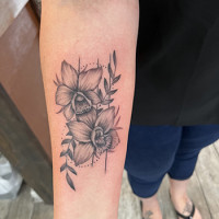 forearm flower tattoo