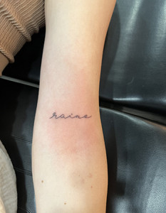 hand writing tattoo