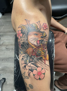 Ninja cat tattoo